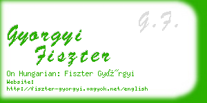 gyorgyi fiszter business card